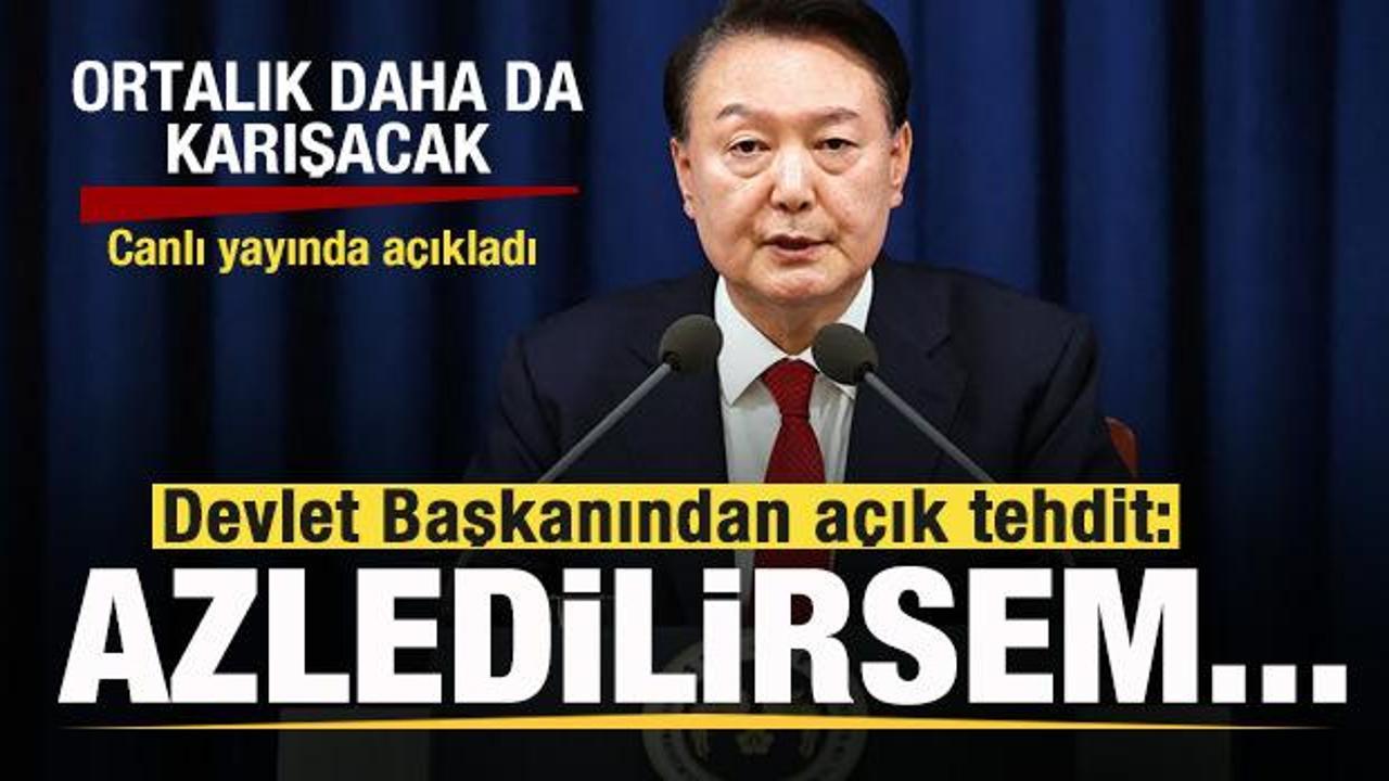 Güney Kore’de ortalık daha da karışacak! Devlet Başkanından canlı yayında açık tehdit