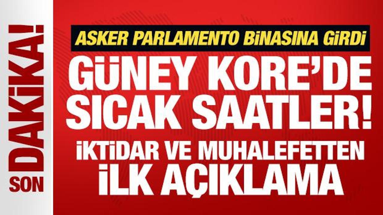 Son Dakika: Güney Kore’de sıkıyönetim ilan edildi: Muhalefet ve iktidardan ilk açıklama!