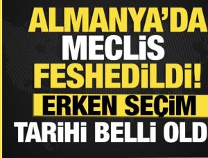 Son dakika…Almanya’da meclis feshedildi, erken seçim tarihi belli oldu