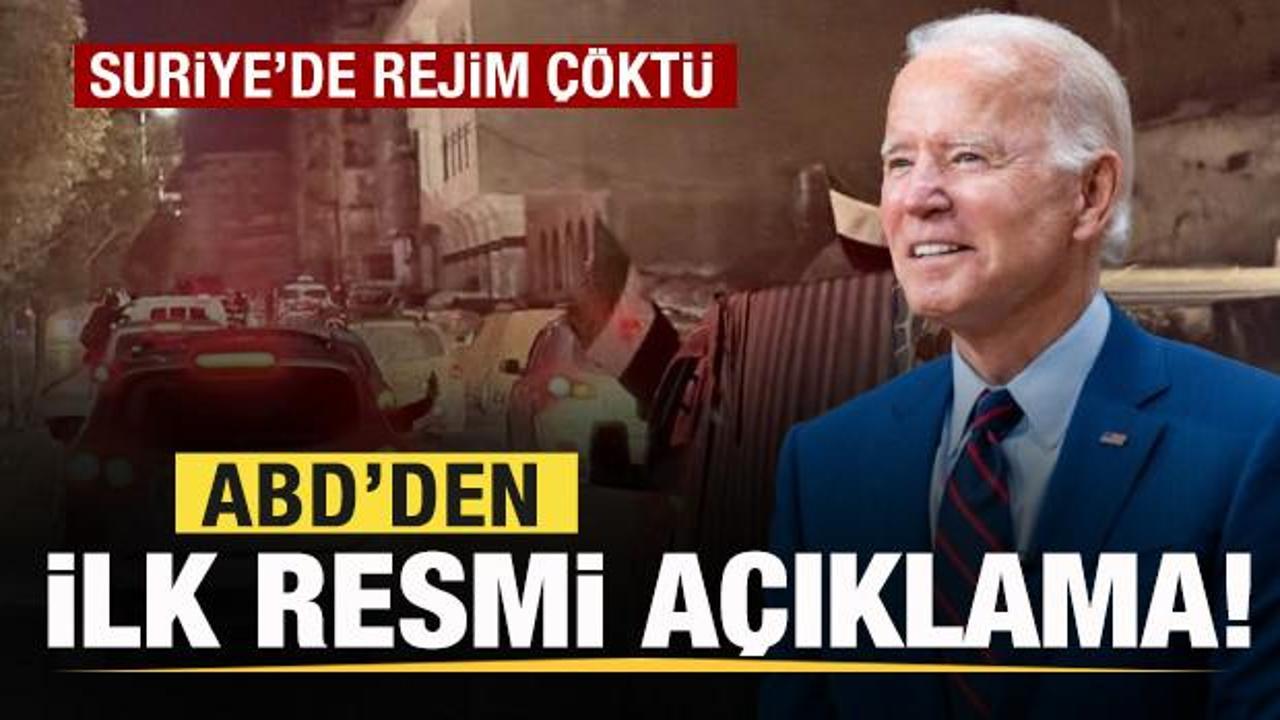 Suriye’de rejim çöktü! ABD’den ilk açıklama!